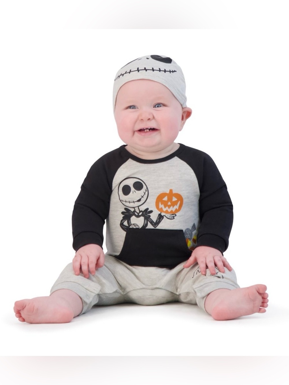 Disney Jack Skellington Baby Romper Hat 24M Nightmare Before Christmas Halloween
